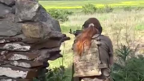 Ukrainian women while shooting in empty farms