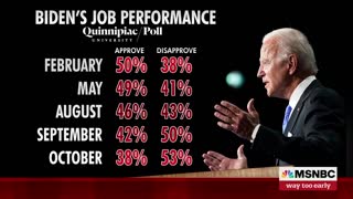 MSNBC reports that Biden's polling numbers have "fallen off a cliff"