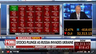 Stocks Plunge 770 Points at Open Following Russian Invasion of Ukraine