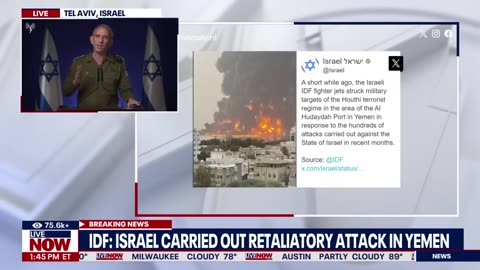 BREAKING_ Israel strikes Yemen after Houthis attack Tel Aviv _ LiveNOW from FOX