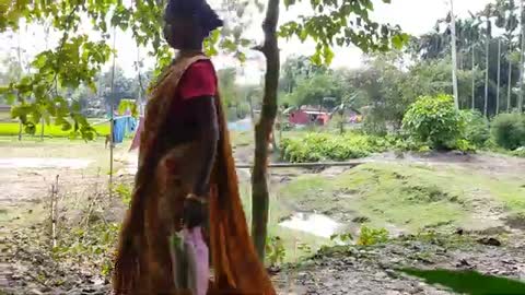 River FOLI FISH cooking recipe with fresh MULO & BEGUN by santali TRIBE couple-1