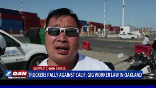 Truckers rally against Calif. gig worker law in Oakland