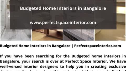 Budgeted Residential Interior Designers in Bangalore