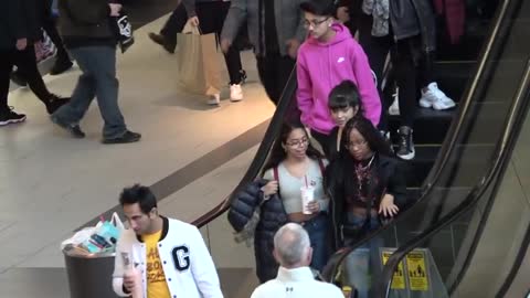 Man Thong Prank On Escalator. #PrankVideos