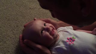 Baby Girl Has Emotional Reaction To Daddy's Singing