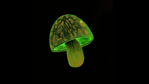 Drawing A Neon Mushroom