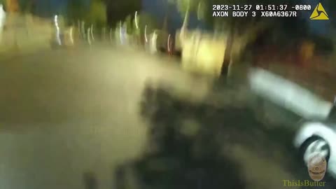 LAPD release body cam were the K9 would not release from the suspect's leg