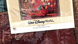 Disney Parks Mickey and Minnie Mouse Christmas Tapestry Throw #shorts