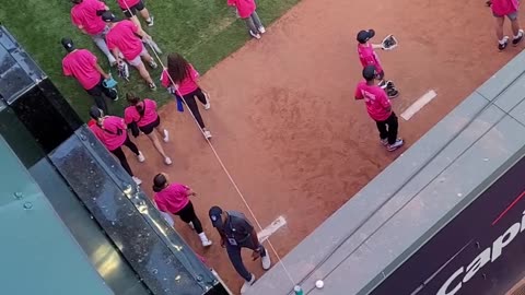 Fan Uses String And Cup To Grab Baseball