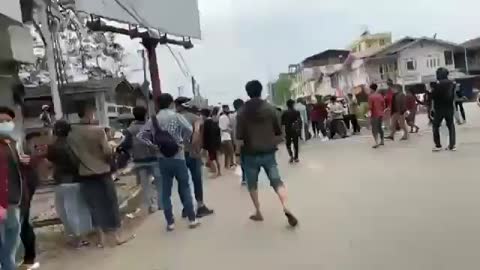 Again, a protestor died shot by military on Myitkyina, Myanmar