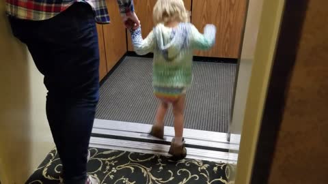 Toddler Shows ONLY Way To Get Into Elevator