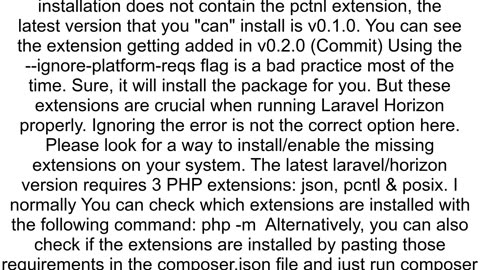 i want to install laravelhorizon but it give error laravel v9