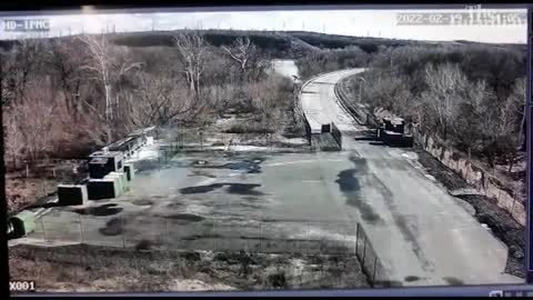 Ukrainian military release footage showing crossing point being shelled#Ukraine & Russia war