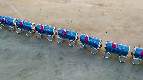 Make a longest toy train with pepsi cans🚂🚂Cars at home