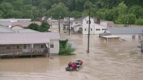 Flooding, water rescues in Garrett, KY