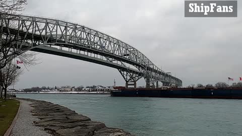 Algoma Harvester Ship Downbound In Great Lakes