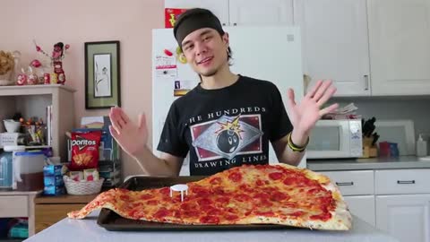 Matt Stonie vs 1 MASSIVE Slice of Pizza