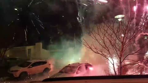 New Years Eve Fireworks Fail in Iceland