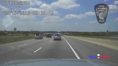 Dashcam Shows Police Chase Of Kidnapping Suspect Ends In Spinout