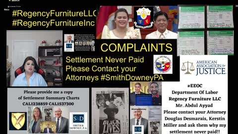 RegencyFurnitureLLC Corporate Office Headquarters - OneNewsPage - Better Business Bureau Complaints - SmithDowneyPA - DouglasWDesmaraisEsq - TullyRinckeyPLLC - MikeCFallings - CheriLCannon - StephanieRappTully - SupremeCourt - FoxBaltimore - Philippines