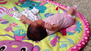 5 day old baby rolls over Unbelievable
