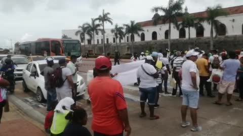 Protesta de vendedores informales llegó al Centro Histórico