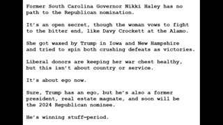 24-0204 - And With That Embarrassing Move, Nikki Haley Has to Know She's Finished