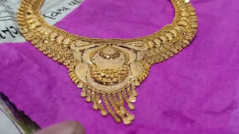 Letest Bridal Gold Necklace Design With Weight