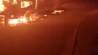 bus de transgirón prendió fuego