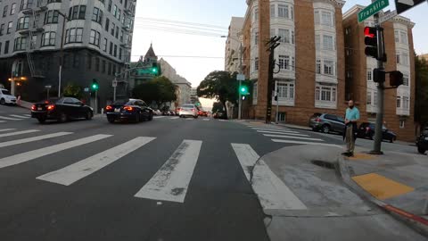 San Francisco's Franklin st. on a Downhill Bicycle