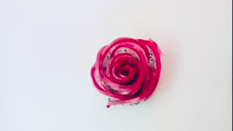 Easy fruit Art and craft/ make a simple dragon fruit rose #art # flowers #craft