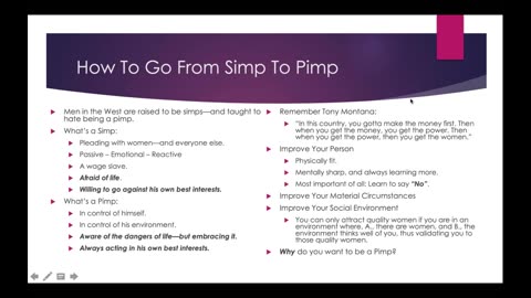 Weekly Webinar #27_ How To Go From Simp To Pimp