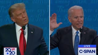 Trump Corners Biden on "Laptop From Hell," Biden Panics and Screams "Russia!"