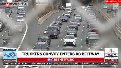 The People's Convoy Clogs the Beltway Surrounding Washington, D.C. 🇺🇸