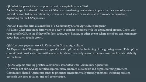 What is community shared agriculture?