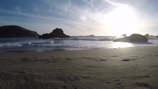 Relaxing crashing waves on the Oregon Coast.