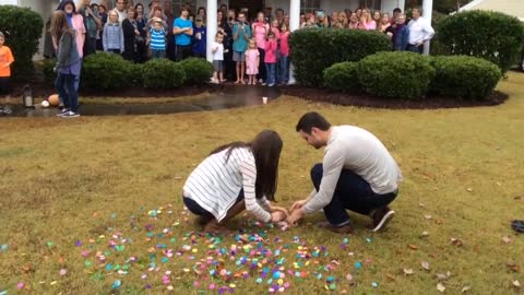 Expecting Couple Was Surprised To See Rainbow Confetti After Popping Gender Reveal Balloon