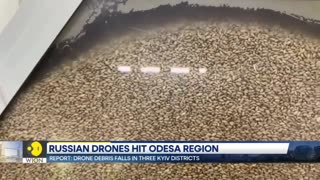 Russian drones hits odesa,debris falls in 3 kyiv districts