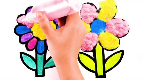 Discover the art of drawing and coloring 'Two Pretty Flowers' for Children NEW 2024 #PART 1