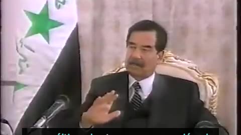 Saddam Hussein três semanas antes da invasão dos EUA que matou mais de um milhão de iraquianos.