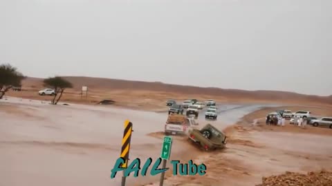 compilation of videos with floods on the road