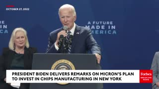 President Biden Delivers Remarks on Micron’s plan to invest in CHIPS manufacturing in New York