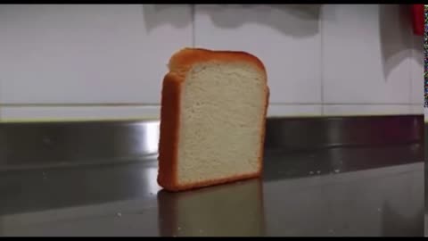 Piece of Bread Falling over