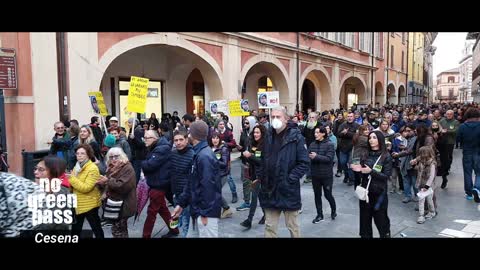 Manifestazione NO GREEN PASS a Cesena