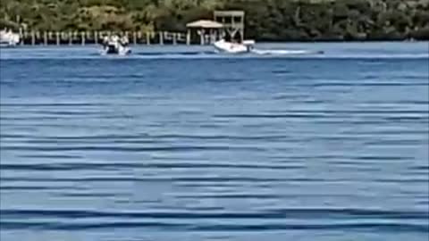 Driver Falls Out of Boat and it Hits Dock
