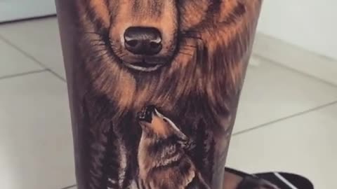 Realism Wolf Tattoo 2021