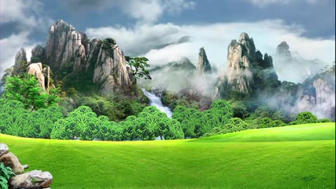 Natural Landscape Mountain, Relaxing Background