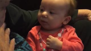 9-Week-Old Baby Loves When Her Deaf Grandma Signs To Her