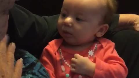 9-Week-Old Baby Loves When Her Deaf Grandma Signs To Her