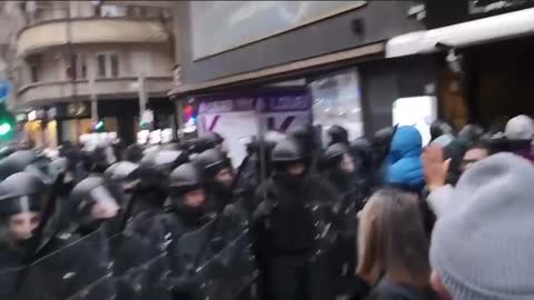 LUXEMBOURG - NWO Troopers Attack Woman Protesting Vaccine Passports